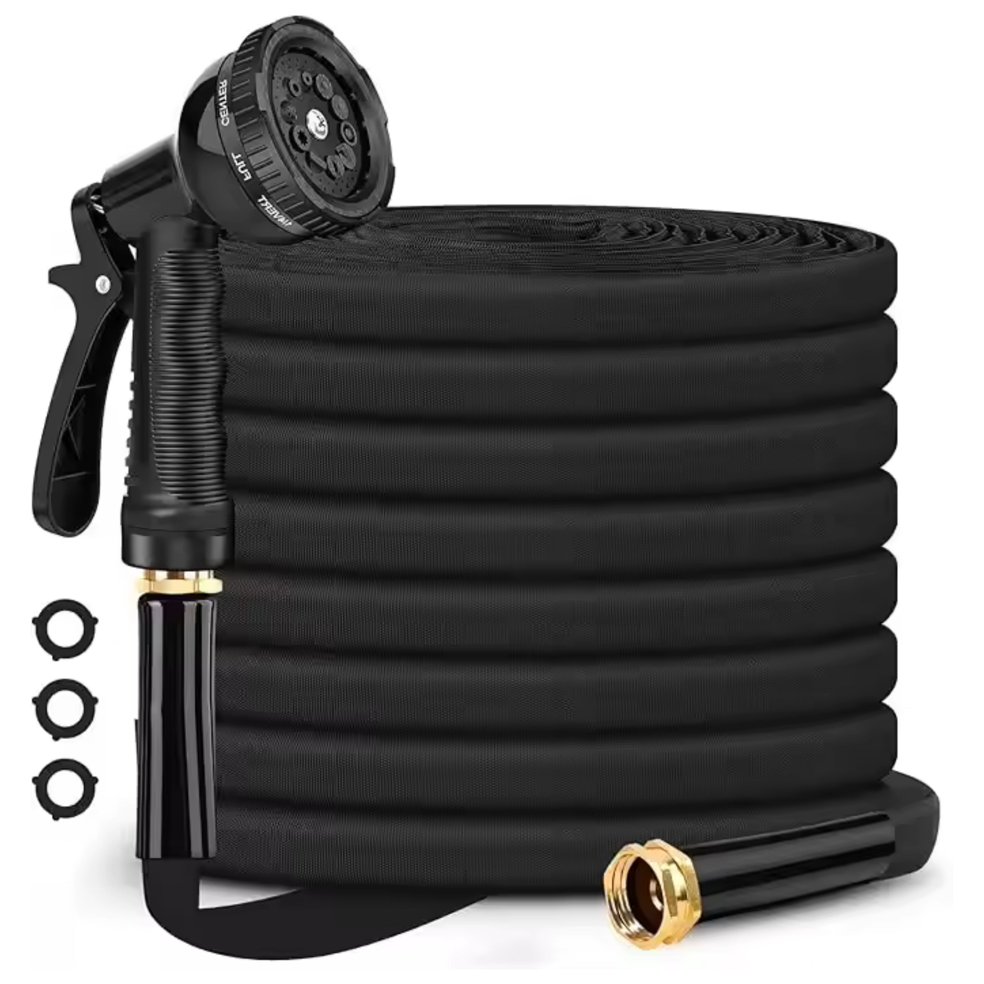 Garden Hose 100ft – Non-Expanding, Flexible, Lightweight with 10 Function Spray Nozzle | Kink-Free Water Hose for Yard, Lawn, Car Wash & Outdoor Use – Northvibe