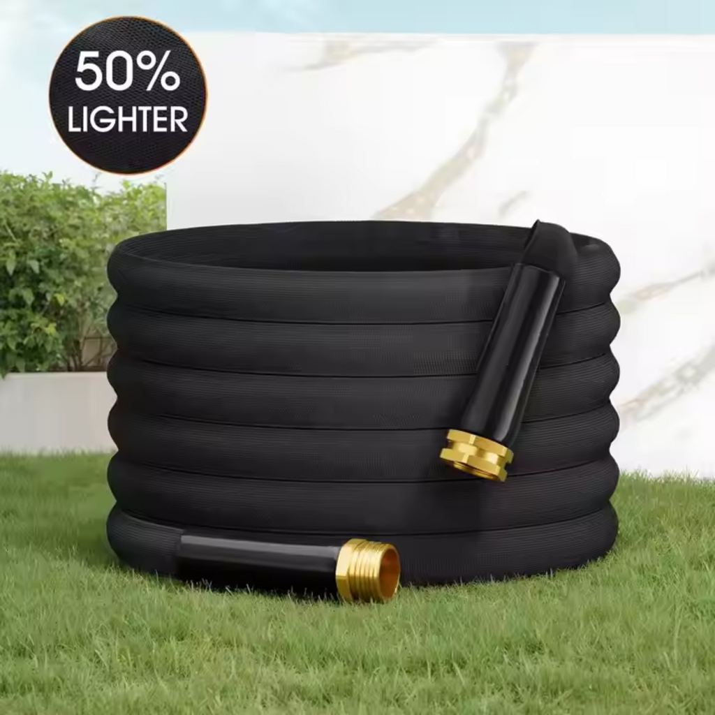 Garden Hose 100ft – Non-Expanding, Flexible, Lightweight with 10 Function Spray Nozzle | Kink-Free Water Hose for Yard, Lawn, Car Wash & Outdoor Use – Northvibe